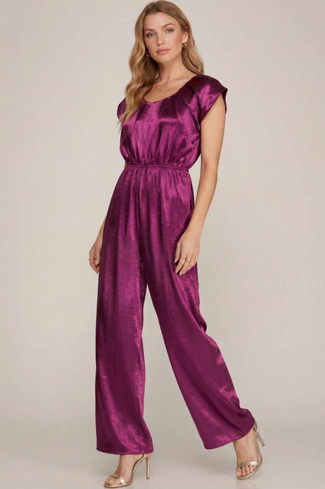 Date Night Satin Jumpsuit