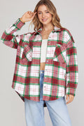 Merry & Bright Plaid Fleece Jacket